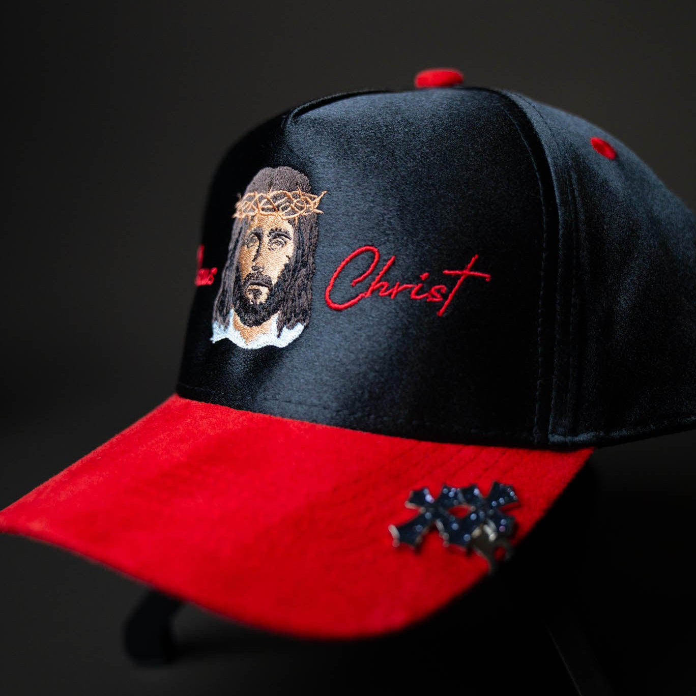 Jesus Christ Hat (BLACK WITH RED)